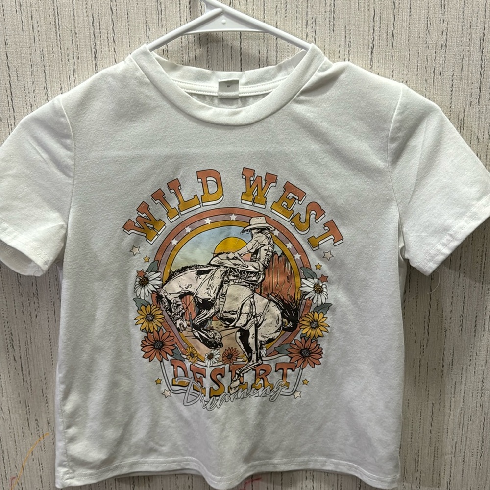 SHEIN Girls Wild West desert dreaming shirt .